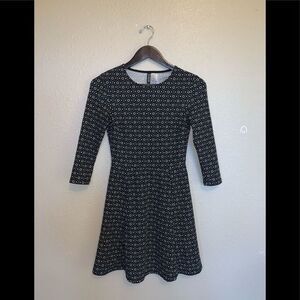 h&m patterned black dress